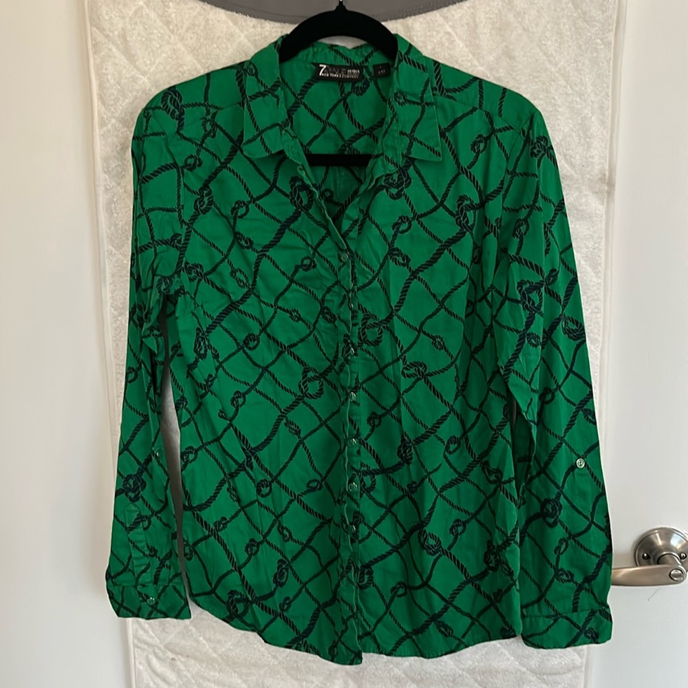 Nice green and blue blouse